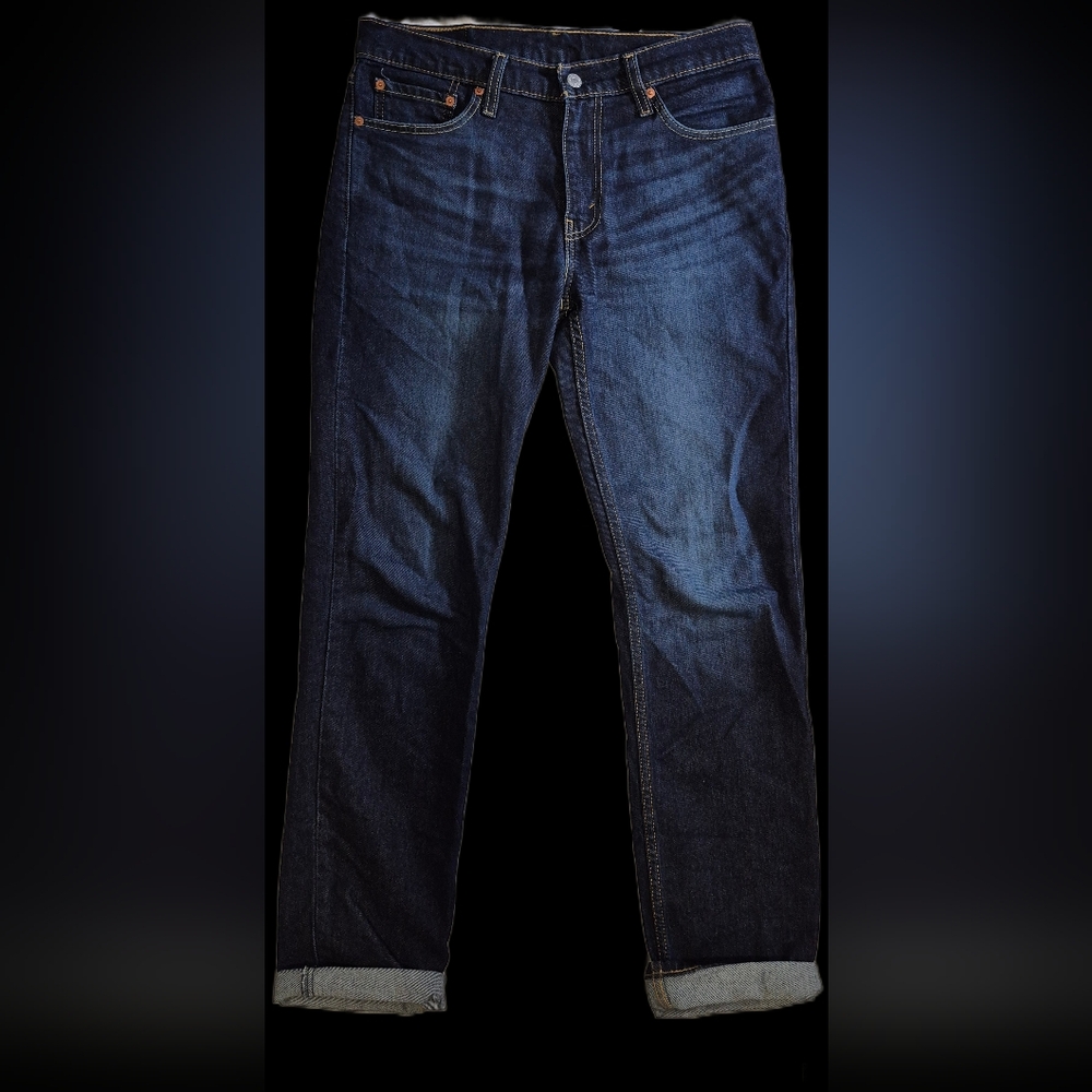 Levi's Men's Straight Jeans - Dark Blue Denim